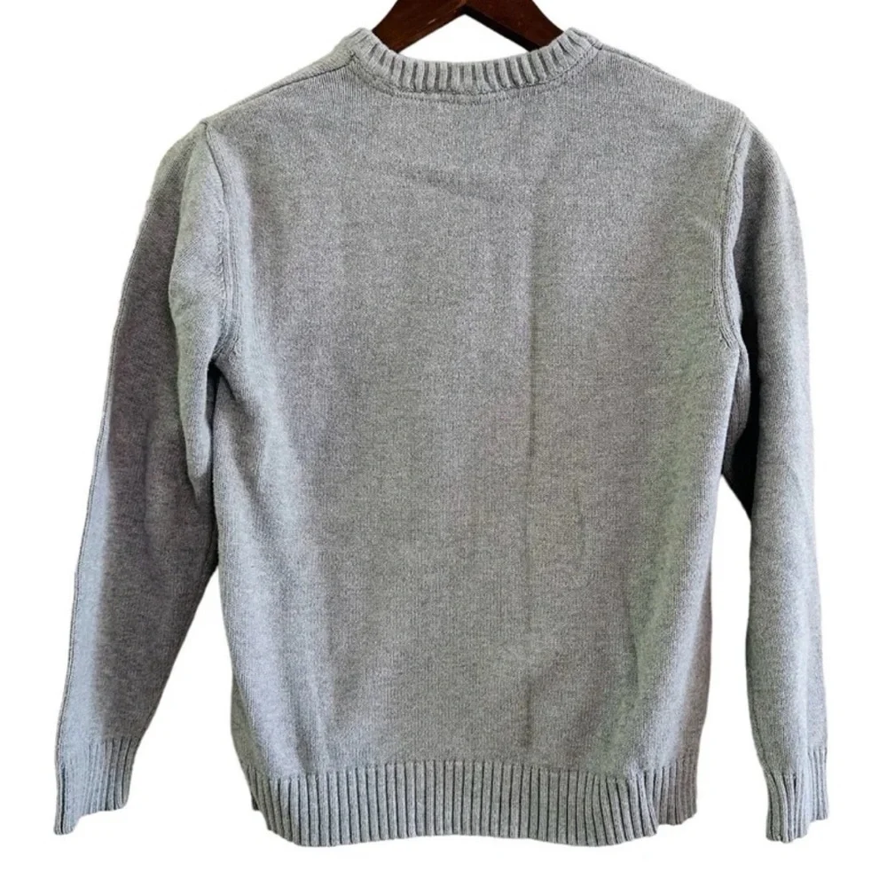 Gymboree Grey Polar Bear Holiday Kids Long Sleeve Sweater size L (10-12)